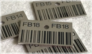 custom printed 4x4 serial tags